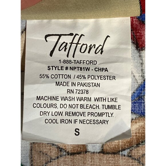 Tafford Christmas Holiday-Themed Scrub Top S Reindeer Pattern Cotton/Polyester - Picture 6 of 10